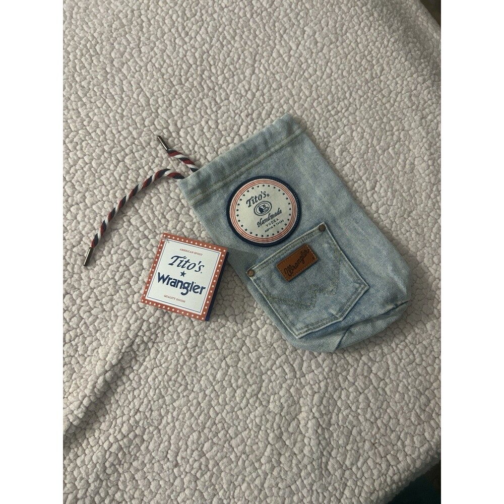 Titos Handmade Vodka x Wrangler Denim Bottle Promotional Gift Bag 1L